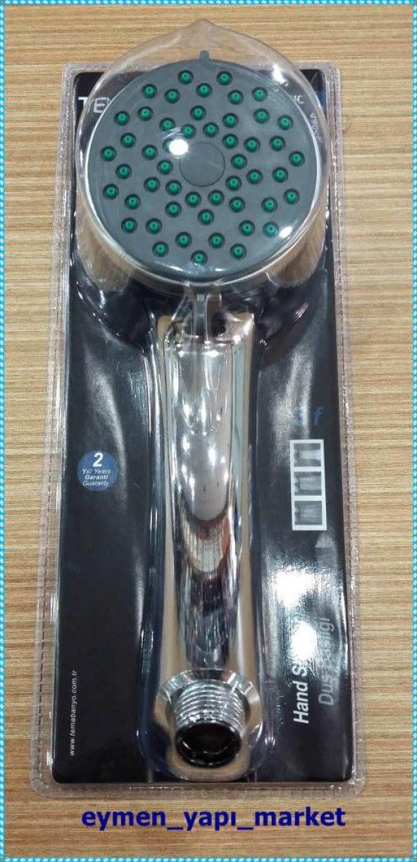 Tema Classic Banyo Duş Başlığı 3 Fonksiyonlu Blister Ambalajlı Kireç Tutmayan Ergonomik Tasarım - 3