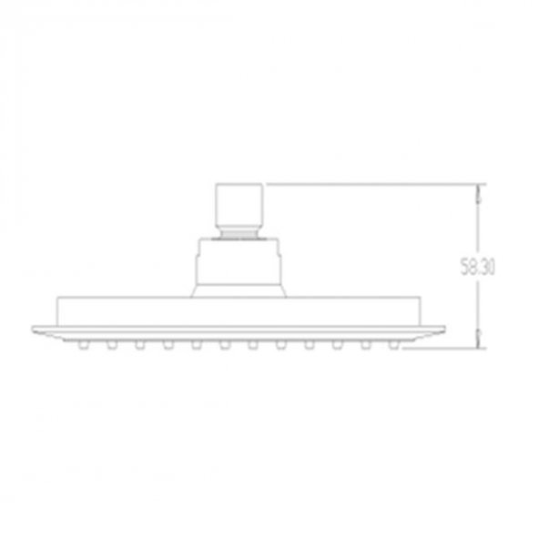 Tema 55200 Quadro Kare Tepe Duş Başlığı - 3