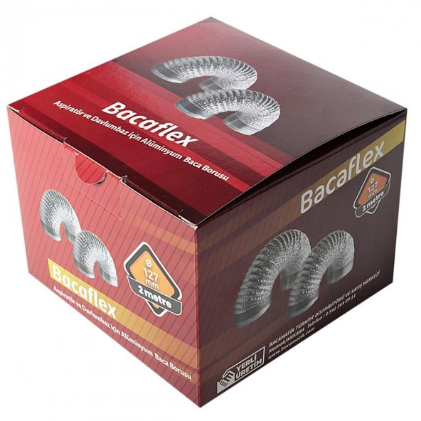 Bacamatik için Bacaflex Aspiratör Baca Borusu 127 mm 2 mt - 4
