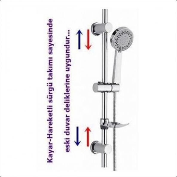 Tema Dinamik Tondo Sürgülü Banyo Duş Takımı Seti Kolay Montaj - 2