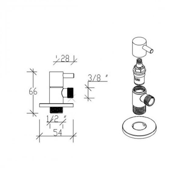 Tema Prima Taharet Musluğu Ara Musluk Aç Kapa 4 lü Set - 2