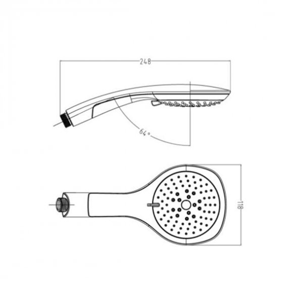 Tema Bianco Mafsallı Banyo Duş Takımı Seti 3 Fonksiyonlu - 2