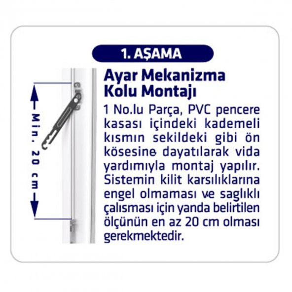 Arwin Sağ Açılım Pencere Kademeli Havalandırma Kolu Pvc Kilidi - 6