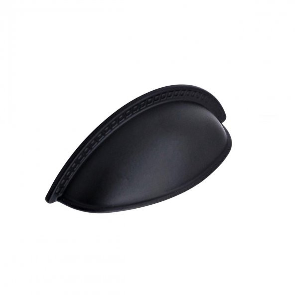 Tas Çanak Mobilya Dolap Kulp Desenli 64 mm Mat Siyah - 2