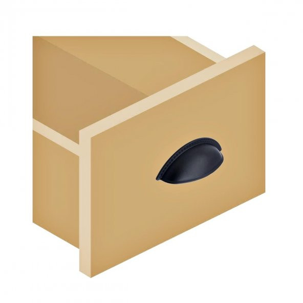 Tas Çanak Mobilya Dolap Kulp Desenli 64 mm Mat Siyah - 3