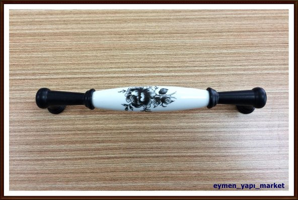 PORSELEN KULP DOLAP ÇEKMECE 81045 MODEL 246 DESEN 160 MM SİYAH - 2