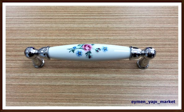 PORSELEN KULP DOLAP ÇEKMECE 81065 MODEL 317 DESEN 128 MM KROM