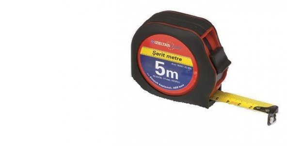 5 METRE PLASTİK STOPLU ŞERİT METRE