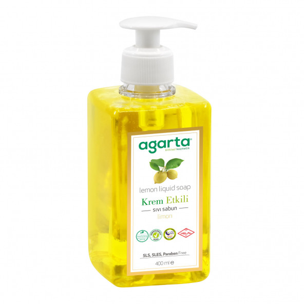 Agarta Doğal Krem Etkili Sıvı Sabun Limon 400 ml