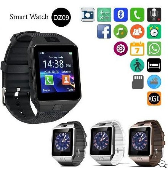 Kameralı Akıllı Saat Smart Watch  GRİ