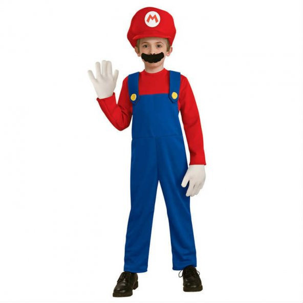 Mr. Mario Kostüm Lüks 8-10 Yaş
