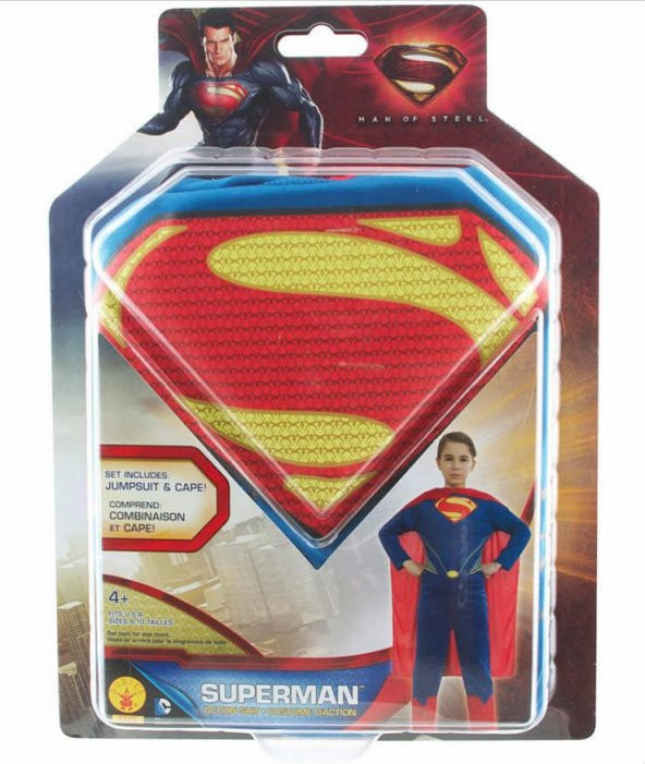 Superman Action Suit Çocuk Kostümü 8-10 Yaş