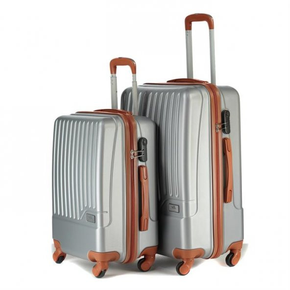 Wexta Silver Mix Gümüş 3lü Valiz Seti Kabin, Orta & Büyük Boy WX231 - 2