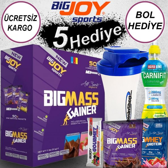 BigJoy BigMass Gainer 50 Servis (Paket) 5000 Gr Karbonhidrat Tozu