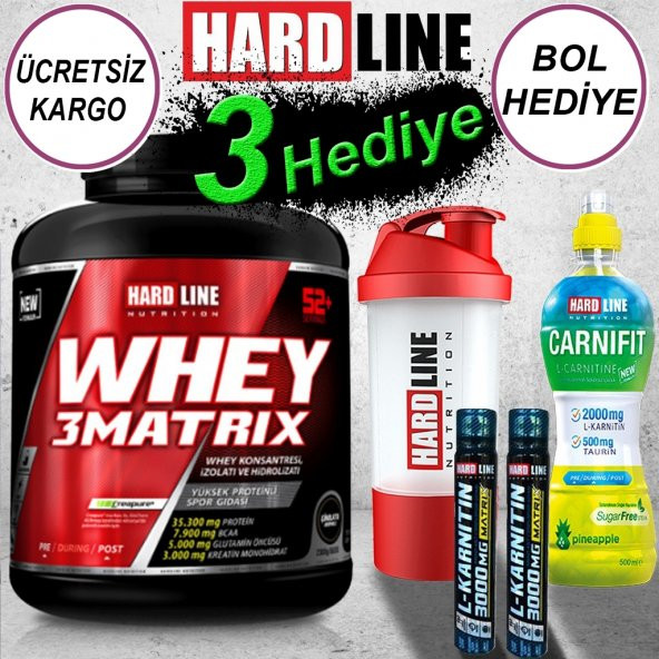 HardLine Whey 3Matrix Protein Tozu - 2300 gr