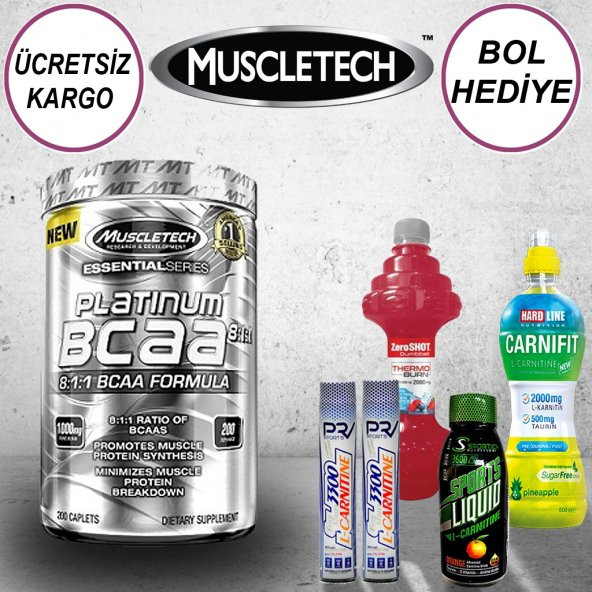 Muscletech Platinum BCAA 8:1:1 200 tab Amino Acid