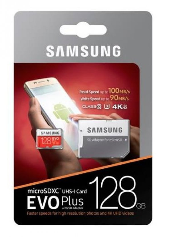 SAMSUNG MB-MC128DA 128GB Evo Plus MicroSD Hafıza Kartı
