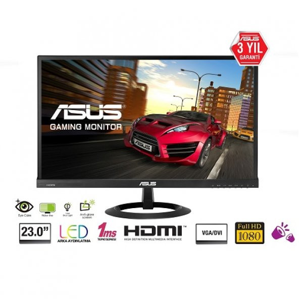 ASUS 23" LED VX238H 1ms 2x HDMI Multimedya Gaming Monitör Siyah 1