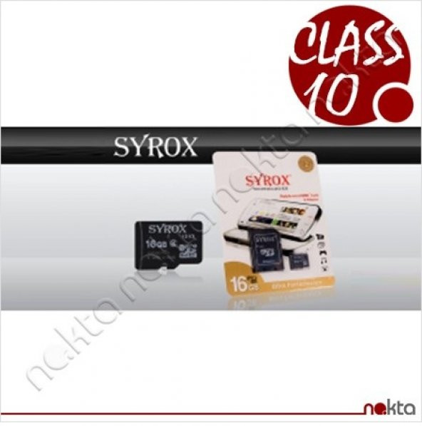 Syrox MicroSD 16 GB Class 10 Hafıza Kartı