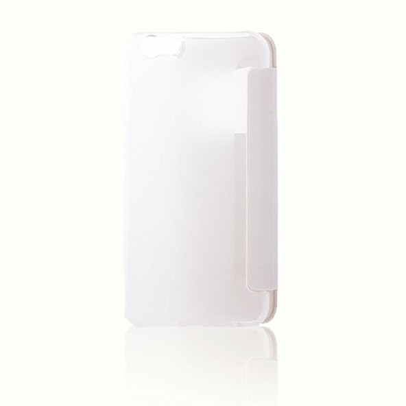 iPhone 6 4,7 inç Yan Kapaklı TPU Kılıf Beyaz