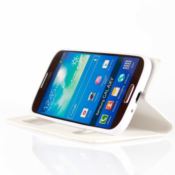 Galaxy A5 Gizli Mıknatıslı Pencereli Magnum Kılıf Beyaz