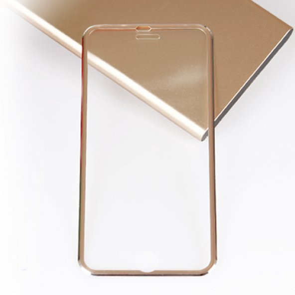 Bufalo iPhone 6 Metal Kenarlı Cam Ekran Koruyucu Gold
