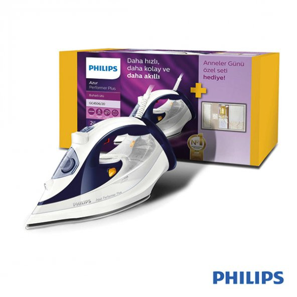 Philips Azur Performer Plus GC4506/20 Buharlı Ütü + Özel Set Hediye
