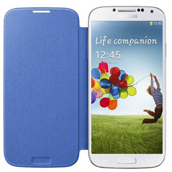Samsung Galaxy S4 (I9500) Orjinal Flip Cover EF-F1950BCEGWW Mavi