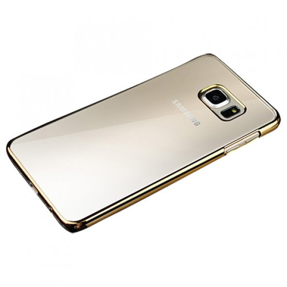 Fitcase Laser Color Samsung S6 EDGE Silikon Kılıf Gold