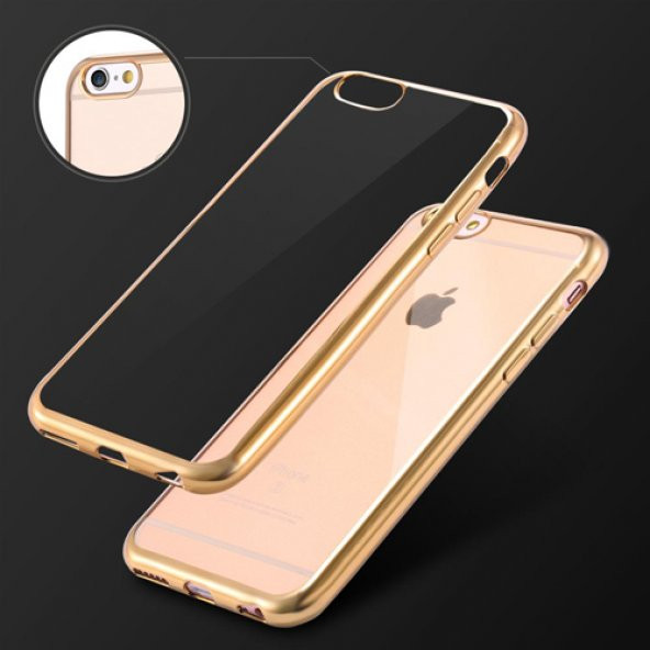 Fitcase Laser Color iPhone 6S Plus Silikon Kılıf Gold