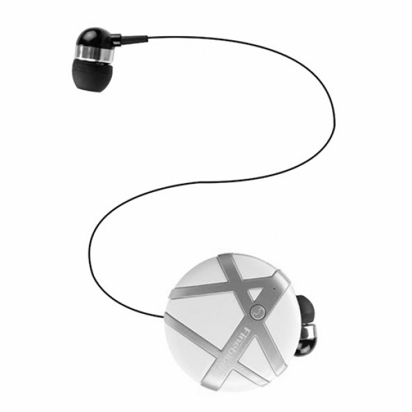 Fineblue FD-55 Boyun Askılı Makaralı Bluetooth Kulaklık Beyaz Gri