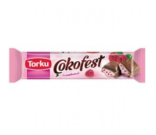 Torku Çokofest Frambuaz Krema Fıstıklı Dolgulu Sütlü Çikolata 34 gr