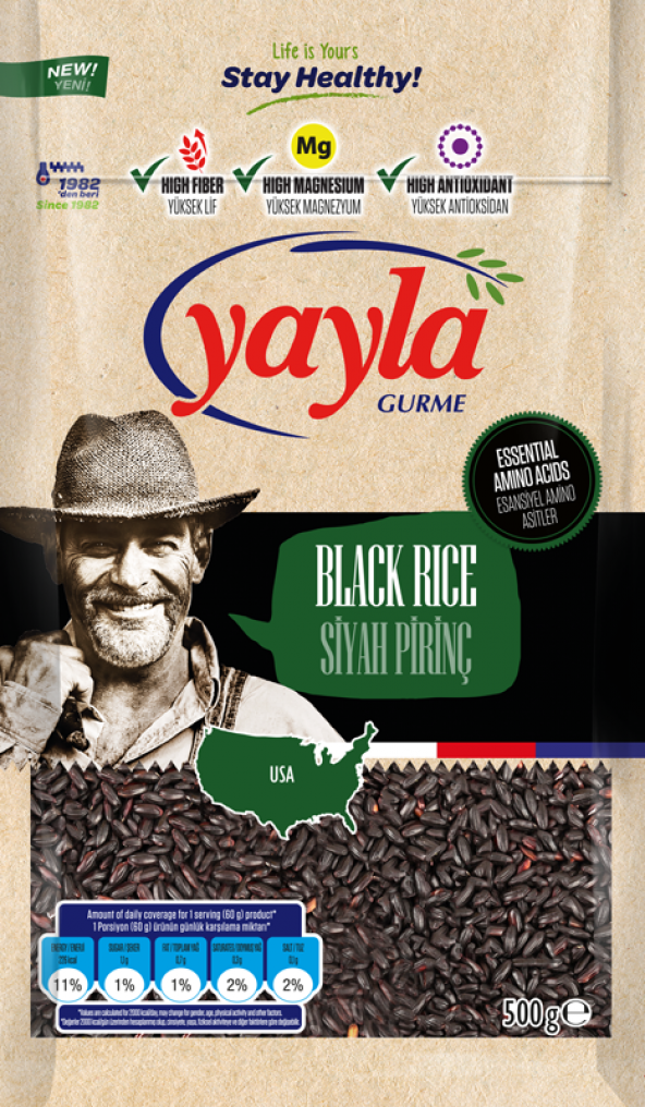 Yayla Gurme Siyah Pirinç 500 gr