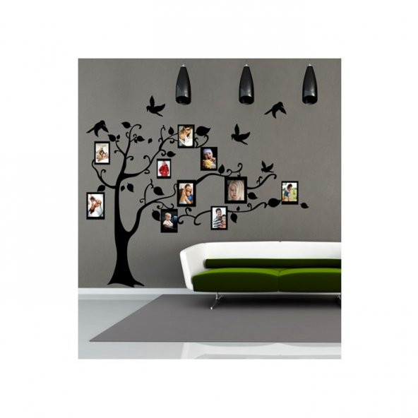 Aile Ağacı 1 Kadife Duvar Sticker 148X170 Cm