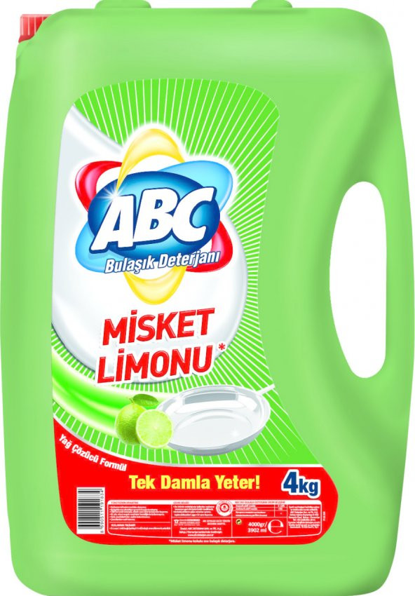 Abc Bulaşık Deterjanı Misket Limonu 4 kg