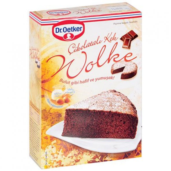 Dr.Oetker Wolke Çikolatalı Kek Toz Karışımı 455 gr + Pişirme Kağıdı İlavedir