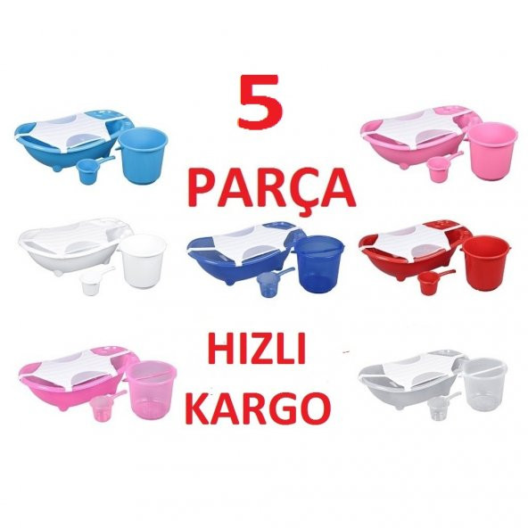 Muju muju Baby Shower Bebek Banyo Küvet Seti - 5 li Küvet Seti