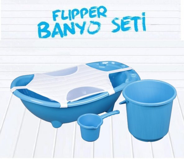 Flipper Bebek Banyo Küvet Seti - 5 Parça Bebek Banyo Küveti - 2