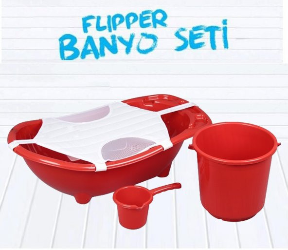 Flipper Bebek Banyo Küvet Seti - 5 Parça Bebek Banyo Küveti - 6