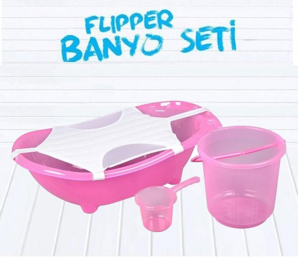 Flipper Bebek Banyo Küvet Seti - 5 Parça Bebek Banyo Küveti - 4