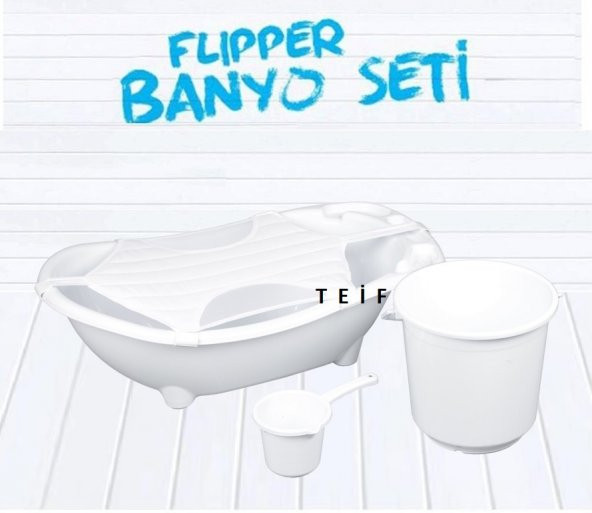 Flipper Bebek Banyo Küvet Seti - 5 Parça Bebek Banyo Küveti - 3