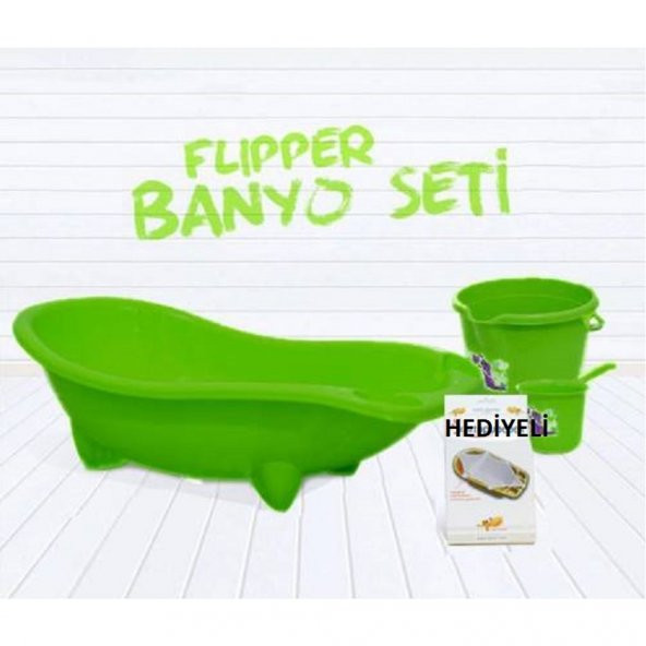 Flipper Bebek Banyo Küvet Seti - 5 Parça Bebek Banyo Küveti - 5