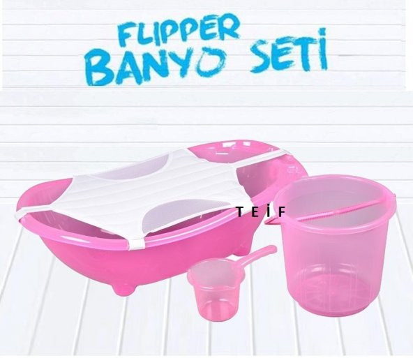 Flipper Bebek Banyo Küvet Seti - 5 Parça Bebek Banyo Küveti - 9