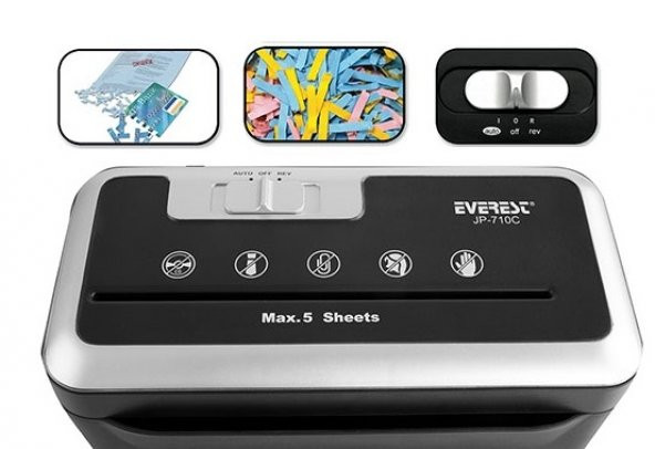 Everest Jp-710C Kağıt İmha Makinası Çapraz Kesim - Evrak İmha 12L - 3
