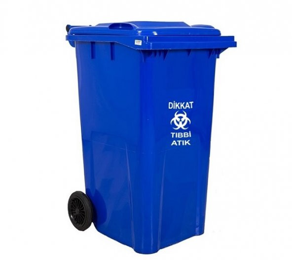 Safell Plastik Tıbbi Atık Çöp Konteyneri 240 Litre Konteyner A+ Kalite Kırmızı - 2