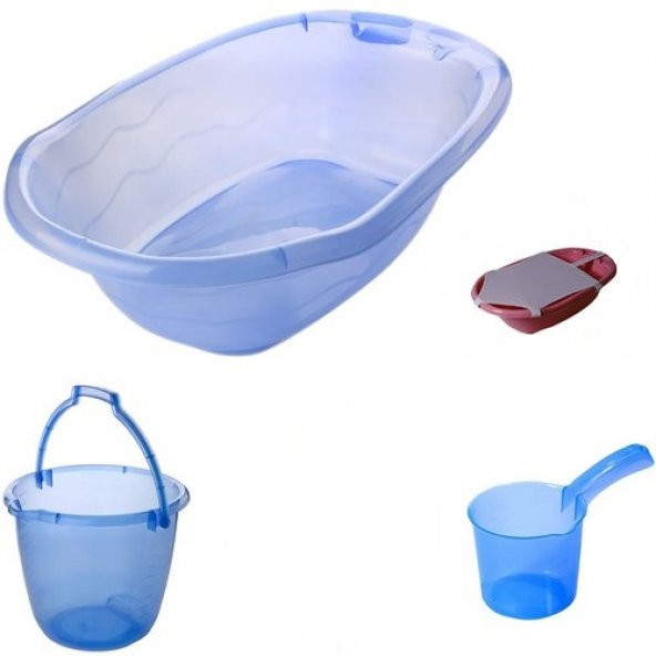 Ships Baby Bebek Banyo Küvet Seti 4 lü - Bebek Banyo Küveti