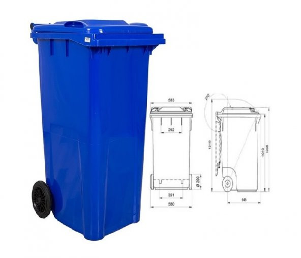 Hafea Çöp Konteyneri 240 lt - Tekerlekli A+ Isiya Karşı Dayanıklı - 6