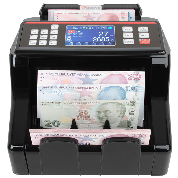 Baove GB8200G Karışık Para Sayma Makinesi Ve Sahte Yakalama + Müşteri Ekranı - 3