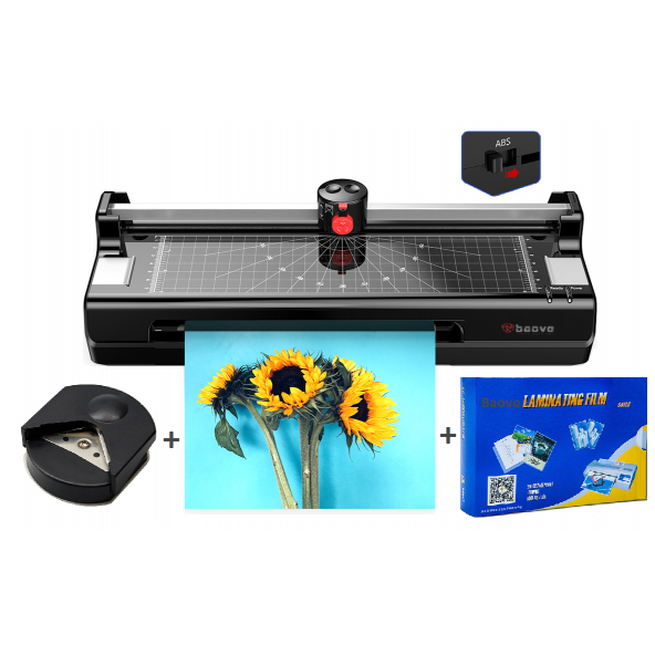 Baove OCW380 A3 Laminasyon Makinesi ve Kağıt Kesme Makinesi + 20 Pvc Film