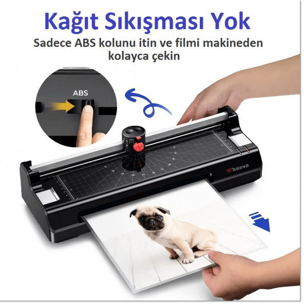 Baove OCW380 A3 Laminasyon Makinesi ve Kağıt Kesme Makinesi + 20 Pvc Film - 3
